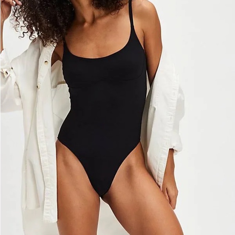 Free People Try Me On Bodysuit Black